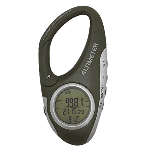 Wresetly Elektronischer Höhenmesser Karabiner Höhenmesser Handthermometer Angeln Wettervorhersage...