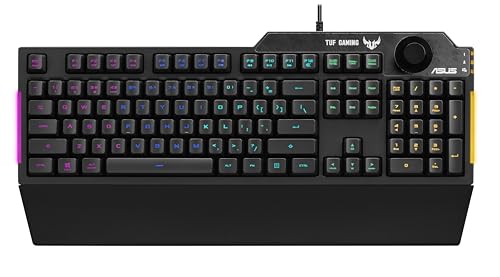 ASUS TUF Gaming K1 Gaming Tastatur (kabelgebunden, taktile Switches, RGB Beleuchtung,...