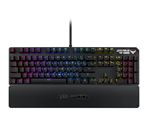 ASUS TUF Gaming K3 mechanische Gaming Tastatur (N-Key-Rollover, USB 2.0 Passthrough, acht...